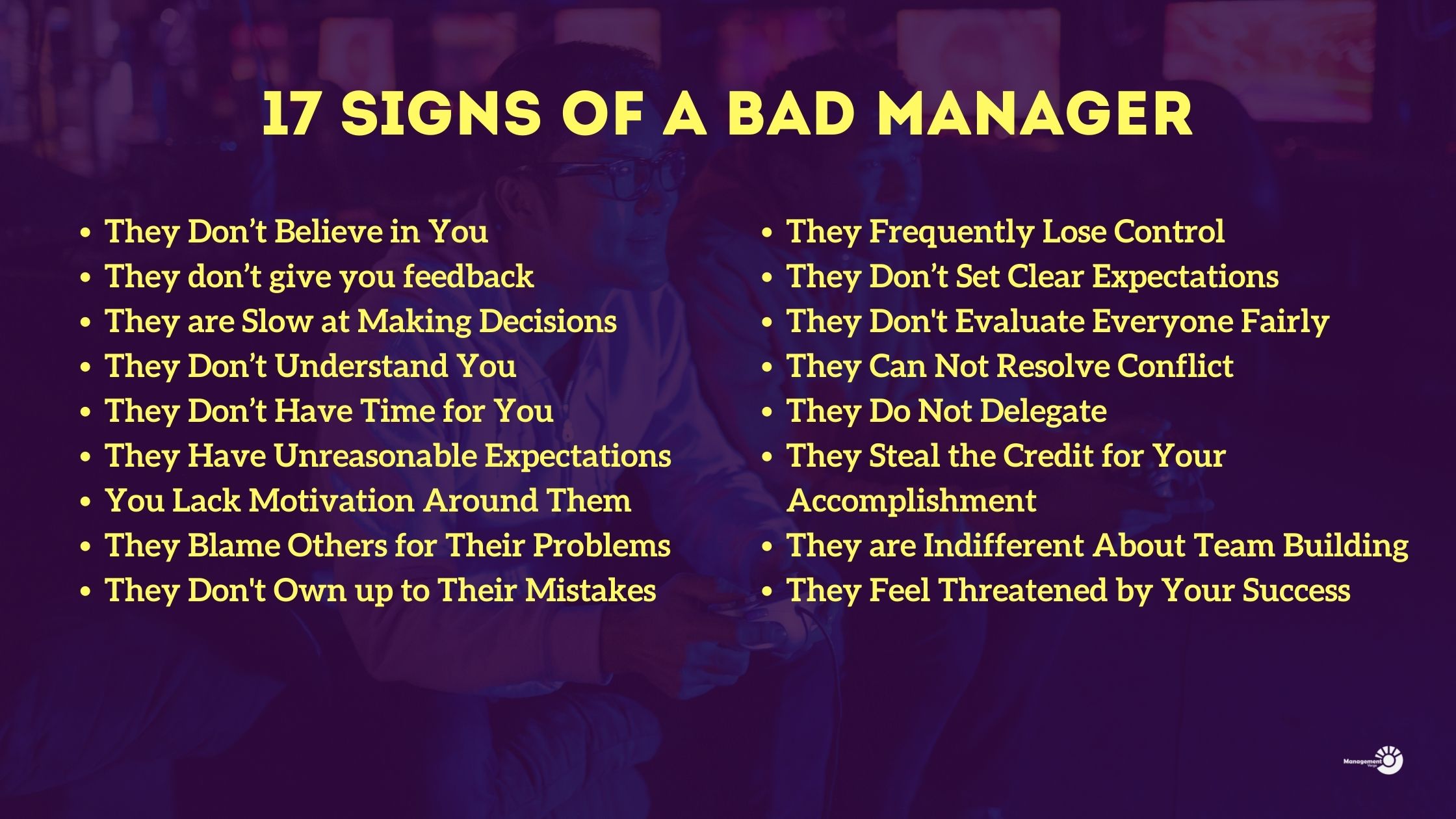 signs of bad manager
